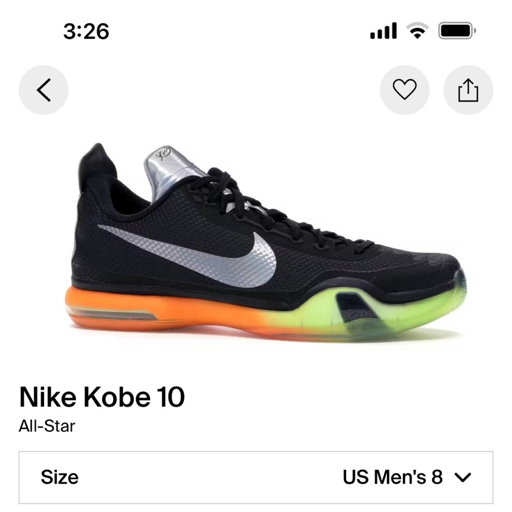 Nike Kobe 10 X Low All Star 2015 Black sz8